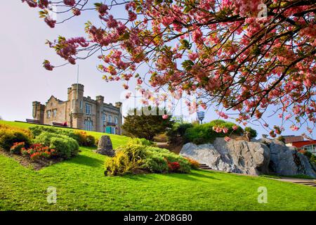 Vista primaverile del castello di Dunoon, Argyll Foto Stock