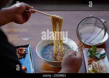 Ramen gourmet preparato dallo Chef alle Hawaii Foto Stock