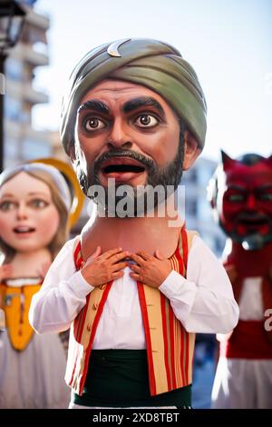 La testa grossa nella processione del Corpus Christi Foto Stock