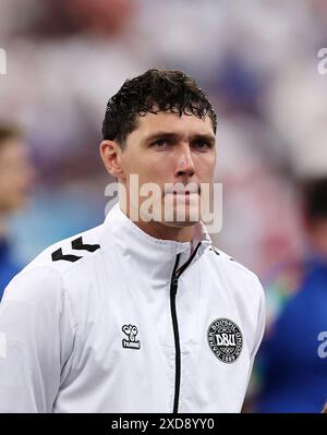 Francoforte, Germania. 20 giugno 2024. Andreas Christensen di Danimarca durante la partita dei Campionati europei UEFA alla Commerzbank-Arena di Francoforte. Il credito per immagini dovrebbe essere: David Klein/Sportimage Credit: Sportimage Ltd/Alamy Live News Foto Stock