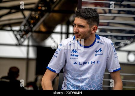 Montmelo, Spagna, 21 giugno 2024, Esteban Ocon, dalla Francia gareggia per Alpine. L'allestimento, il 10° round del campionato di Formula 1 del 2024. Crediti: Michael Potts/Alamy Live News Foto Stock