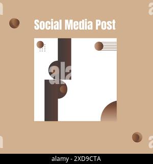 Modello post carosello social media Illustrazione Vettoriale