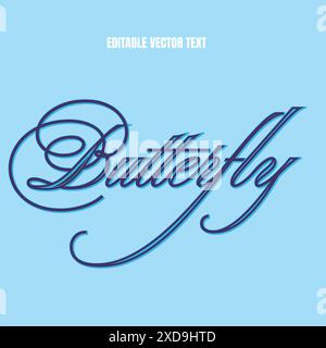 Effetto testo vettoriale modificabile Illustrazione Vettoriale