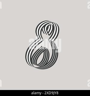 effetto testo vettoriale numeri matematici Illustrazione Vettoriale