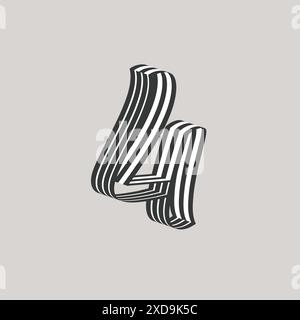 effetto testo vettoriale numeri matematici Illustrazione Vettoriale