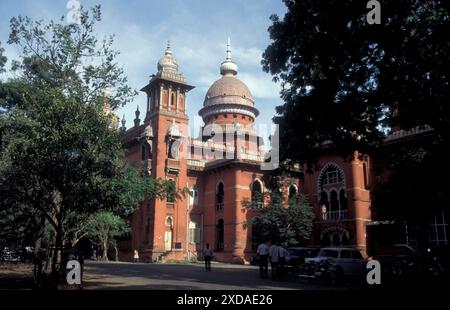 L'alta Corte e la Vecchia Corte nella città di Chennai, nella Provincia Tamil Nadu in India. India, Chennai, aprile 1998 Foto Stock