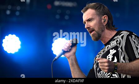 Copenaghen, Danimarca. 21 giugno 2024. Australske Karnivool paa Hades Scenen fredag den 21. juni 2024 sotto Copenhell rock- og metalfestivalen paa Refshaleoeen i Koebenhavn. (Foto: Torben Christensen/Scanpix 2024) crediti: Ritzau/Alamy Live News Foto Stock