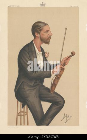 CARTONE ANIMATO DI SPIONAGGIO VANITY FAIR Prince Alfred, Duca di Edimburgo 'First Violin' Ape 1874 Foto Stock