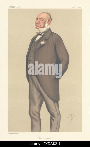 VANITY FAIR SPIA CARTONE HENRY Villebois 'lo Squire' Norfolk. Di Ape 1877 Foto Stock