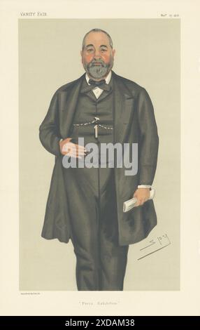 VANITY FAIR SPY CARTOON Philip Cunliffe Owen 'Paris Exhibition' V&A Museum 1878 Foto Stock