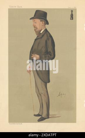 VANITY FAIR SPIA CARTONE ANIMATO Joseph Henry Blackburne 'Scacchi'. Di Ape 1888 vecchia stampa Foto Stock