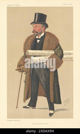 VANITY FAIR SPY CARTOON Richard D'Oyly carte 'Royal English Opera'. Musica 1891 Foto Stock