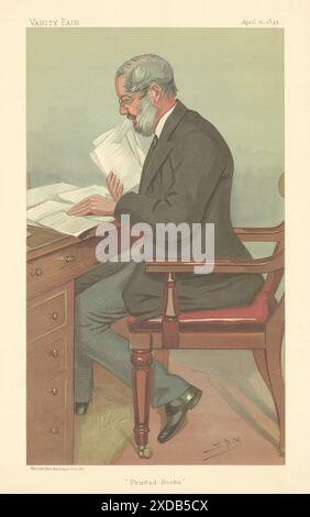 VANITY FAIR SPY CARTOON Dr Richard Garnett 'Libri stampati' British Museum 1895 Foto Stock