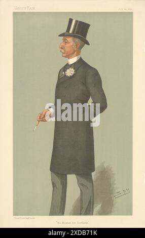 IL CARTONE ANIMATO DI SPIONAGGIO DELLA VANITY FAIR Lewis McIver "The Member for Scotland" Edinburgh MP 1896 Foto Stock