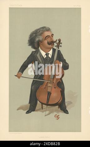 IL CARTONE ANIMATO DI SPIONAGGIO DELLA VANITÀ Joseph Hollman "un grande violoncellista" Music. Di CG 1897 Foto Stock