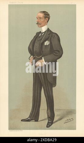 CARTONE ANIMATO SPIA VANITY FAIR Mr. 'Walpole' Greenwell. Finanza. Agente di borsa 1898 Foto Stock