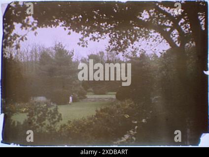 Terreni della proprietà di Myron C. Taylor, Locust Valley, Long Island, New York. Collezione fotografica Genthe. Foto Stock