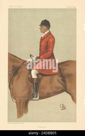 Il CARTONE ANIMATO DELLA SPIA VANITY FAIR Mr John Hargreaves "Cattistock". Fox Hunter. Del CG 1899 Foto Stock