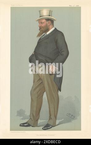 IL CARTONE ANIMATO DI SPIONAGGIO DELLA VANITY FAIR Lionel Walter Rothschild "The Aylesbury Division" 1900 Foto Stock