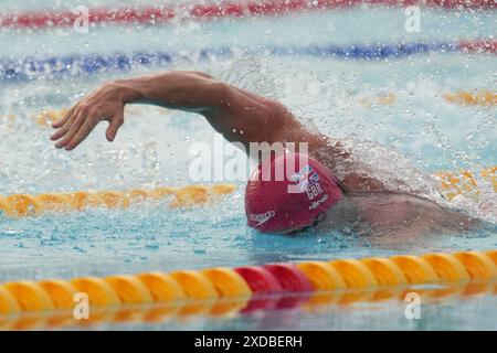 Roma, Italia. 21 giugno 2024. Benjamin Proud durante il 60° Trofeo Settecolli al foro Italico di Roma venerdì 21 giugno 2024. Sport - nuoto . (Foto di Gian Mattia D'Alberto/LaPresse) credito: LaPresse/Alamy Live News Foto Stock