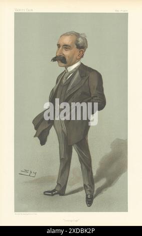 CARTONE ANIMATO SPIA VANITY FAIR Sir Felix Semon FRCP "Laryngology". L'impronta del dottore 1902 Foto Stock