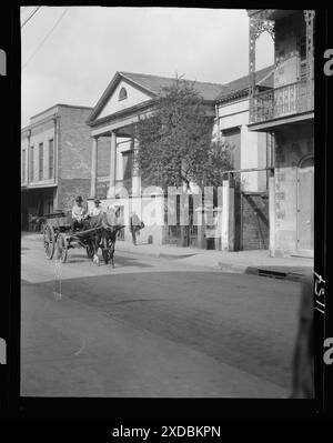 Casa del generale Beauregard, 1113 Chartres Street, New Orleans. Collezione fotografica Genthe. Foto Stock