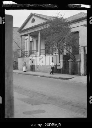 Casa del generale Beauregard, 1113 Chartres Street, New Orleans. Collezione fotografica Genthe. Foto Stock