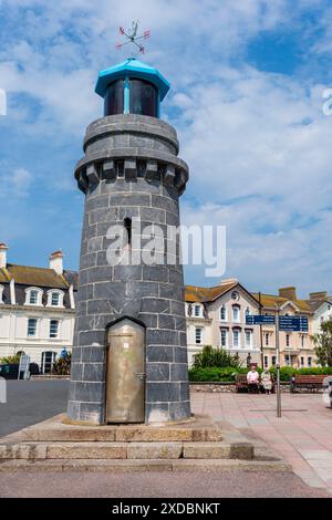 Teignmouth Lighhouse, The Promenade, Teignmouth, Devon Foto Stock