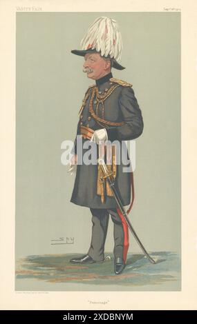 CARTONE ANIMATO DI SPIONAGGIO PER VANITÀ Henry Doveton Hutchinson "Patronage" Military 1904 Foto Stock