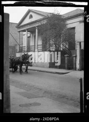 Casa del generale Beauregard, 1113 Chartres Street, New Orleans. Collezione fotografica Genthe. Foto Stock