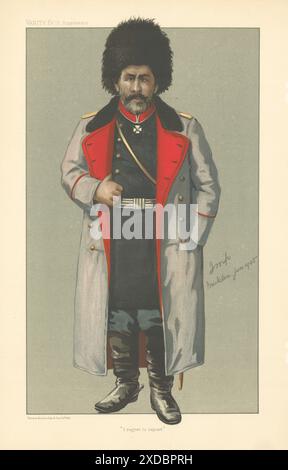 VANITY FAIR SPY CARTOON Generale Kurovatkin 'mi dispiace di riferire' Russia. jmp 1905 Foto Stock