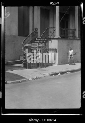 Casa del generale Beauregard, 1113 Chartres Street, New Orleans. Collezione fotografica Genthe. Foto Stock