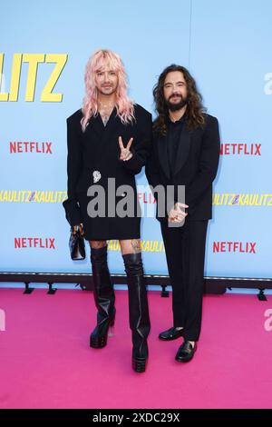 Bill Kaulitz und Tom Kaulitz bei der Premiere der Kaulitz & Kaulitz Netflix Realityserie AM 21.06.2024 a Berlin Kaulitz & Kaulitz Realityserie feiert Premiere a Berlino *** Bill Kaulitz e Tom Kaulitz alla prima del Kaulitz Kaulitz Netflix reality series il 21 06 2024 a Berlino Kaulitz Kaulitz reality series debutta a Berlino Foto Stock