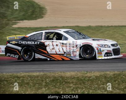 Lexington, Ohio, Stati Uniti. 21 giugno 2024. CONNOR MOSACK #28 si è qualificato in pole position prima della gara NASCAR/ARCA al Mid-Ohio Sports Car Course. (Credit Image: © Scott Hasse/ZUMA Press Wire) SOLO PER USO EDITORIALE! Non per USO commerciale! Foto Stock