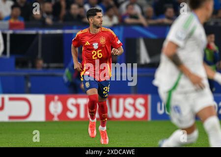 Ayoze Perez (26) di Spagna nella foto di una partita di calcio tra le squadre nazionali di Spagna e Italia nella seconda giornata del gruppo B nella fase a gironi del torneo UEFA Euro 2024 , venerdì 20 giugno 2024 a Gelsenkirchen , Germania . FOTO SPORTPIX | David Catry Foto Stock