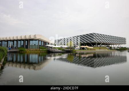 Herzogenaurach, Germania. 21 giugno 2024. Fussball UEFA EURO 2024 Training Deutschland am 21.06.2024 auf dem adidas-Campus a Herzogenaurach Aussenansicht adidas Hauptzentrale foto: Revierfoto credito: ddp media GmbH/Alamy Live News Foto Stock