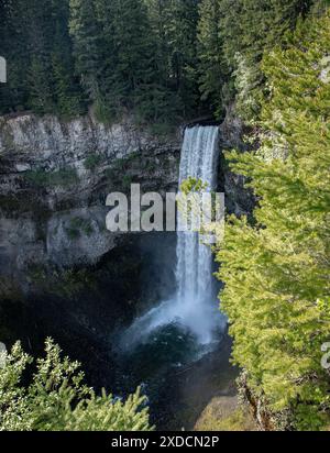 Brandywine Falls è una splendida cascata appena fuori Whistler lungo l'autostrada 99 nella British Columbia, Canada. Foto Stock