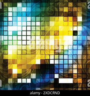 illustrazione grafica grafica vettoriale sfondo mosaico artistico Illustrazione Vettoriale