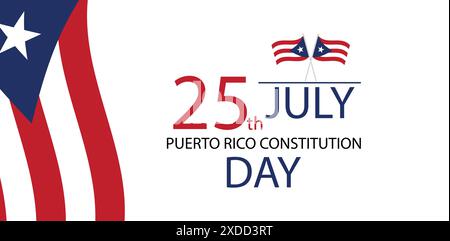 Puerto Rico Constitution Day Un giorno di celebrazione e riflessione il 25 luglio Illustrazione Vettoriale