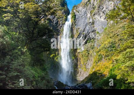 Cascata Devils Punchbowl - nuova Zelanda Foto Stock