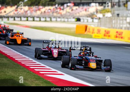 10 GOETHE Oliver (Ger), Campos Racing, Dallara F3 2019, azione durante il 5° round del Campionato FIA di Formula 3 2024 dal 21 al 23 giugno 2024 sul circuito di Barcellona-Catalunya, a Montmeló, Spagna - Photo Xavi Bonilla / DPPI Foto Stock