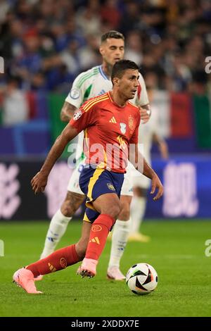 Gelsenkirchen, Germania. 22 giugno 2024. Rodri spagnolo durante la partita di calcio di Euro 2024 tra Spagna e Italia al Veltins-Arena Stadion di Colonia, Germania - giovedì 20 giugno 2024. Sport - calcio . (Foto di Fabio Ferrari/LaPresse) credito: LaPresse/Alamy Live News Foto Stock