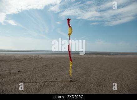 Ainsdale Beach, Southport, Sefton Coast, Mereyside, Regno Unito Foto Stock