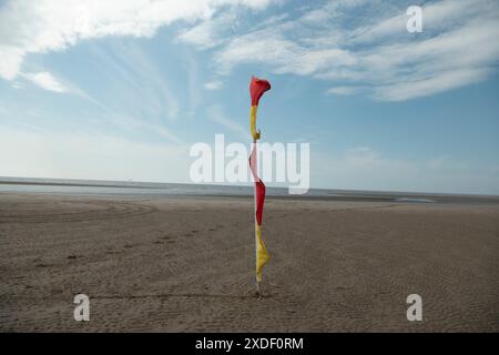 Ainsdale Beach, Southport, Sefton Coast, Mereyside, Regno Unito Foto Stock