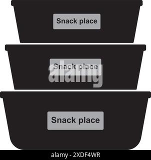 illustrazione vettoriale dell'icona del posto dello spuntino design semplice Illustrazione Vettoriale