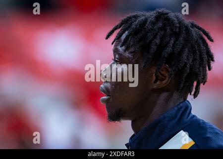 Murcia, Spagna. 12 giugno 2024. Basketball Spanish League tra UCAM CB e Real Madrid, terza partita per il titolo, al Palacio de los deport Foto Stock