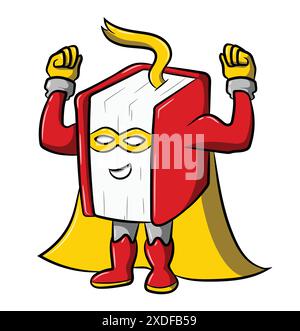 Personaggio del fumetto Super Hero Book Illustrazione Vettoriale