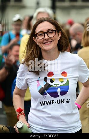 LONDRA, REGNO UNITO. 22 giugno 2024. Tanya Steele CBE del WWF UK al raduno di Restore Nature Now in Parliament Square, Londra, Regno Unito. Credito: Vedi li/Picture Capital/Alamy Live News Foto Stock