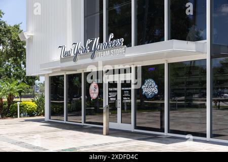 George M. Steinbrenner Field è la struttura di allenamento per i New York Yankees della MLB e per la squadra affilita degli Yankees, i Tampa Tarpons. Foto Stock