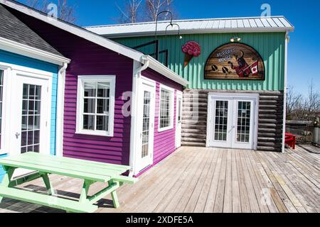 Gelato Murray's Moose presso il villaggio sul molo di Magnetic Hill a Moncton, New Brunswick, Canada Foto Stock